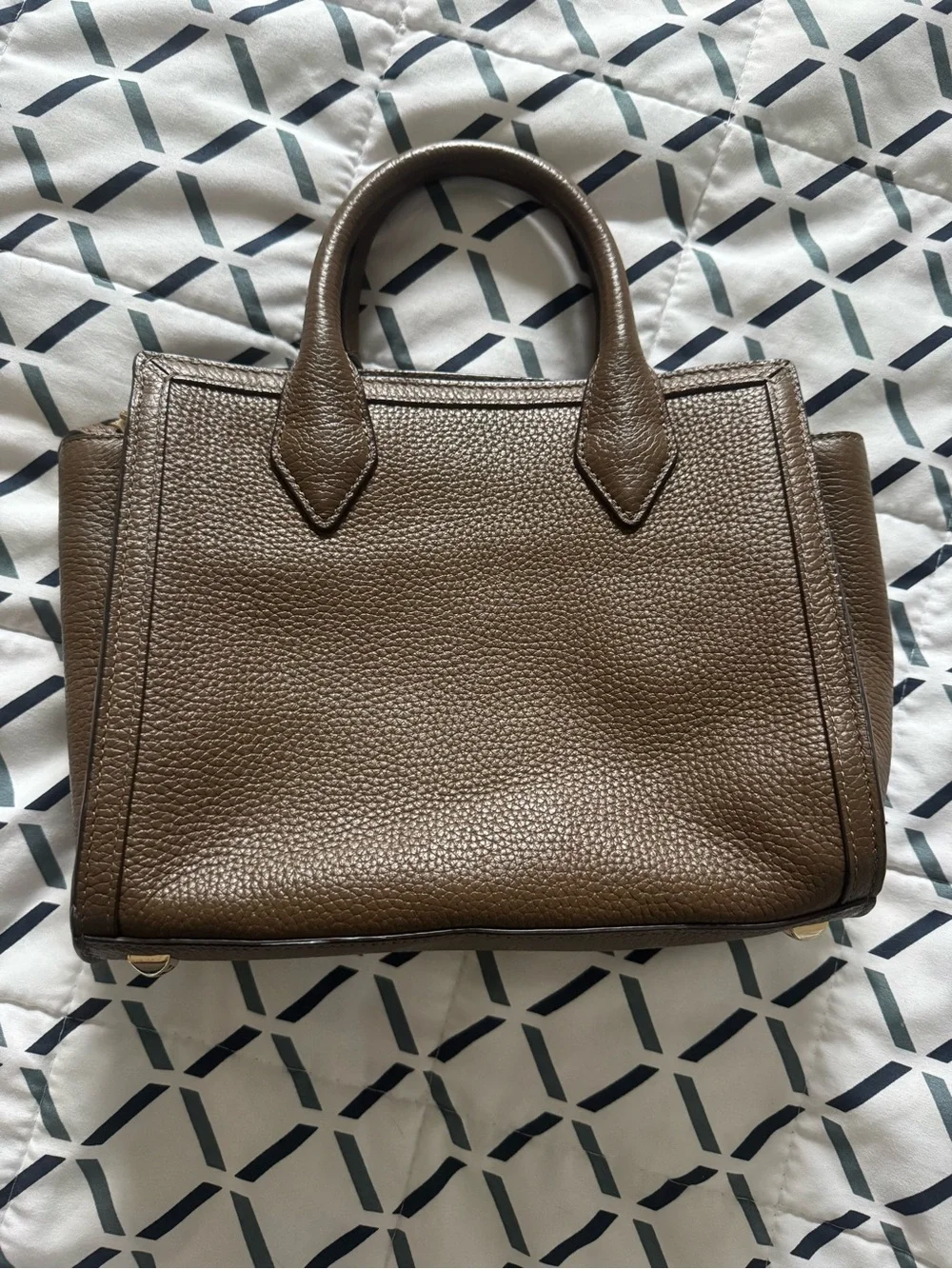 Henri Bendel Convertible Rivingtin Mini Tote in Brown Pebbled Leath…